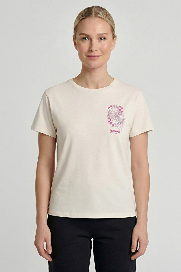 RODAS KISA KOLLU TİŞÖRT Ekru Kadın Tişört