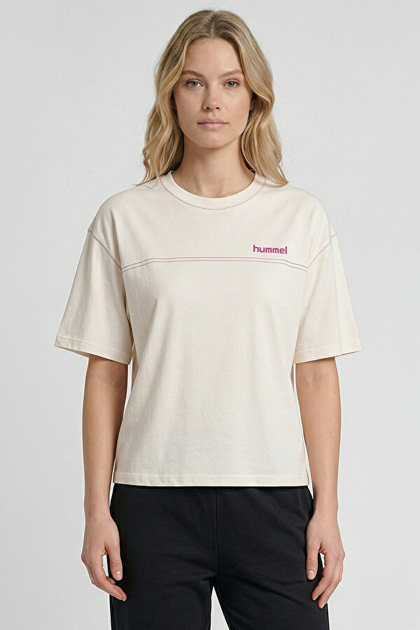 RUTA KISA KOLLU TİŞÖRT Ekru Kadın Tişört