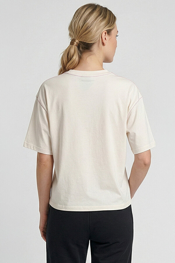 RUTA KISA KOLLU TİŞÖRT Ekru Kadın Tişört