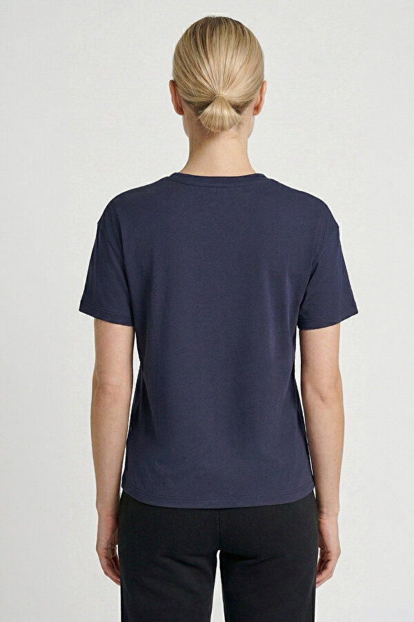 SAJAR KISA KOLLU TİŞÖRT Lacivert Kadın Tişört