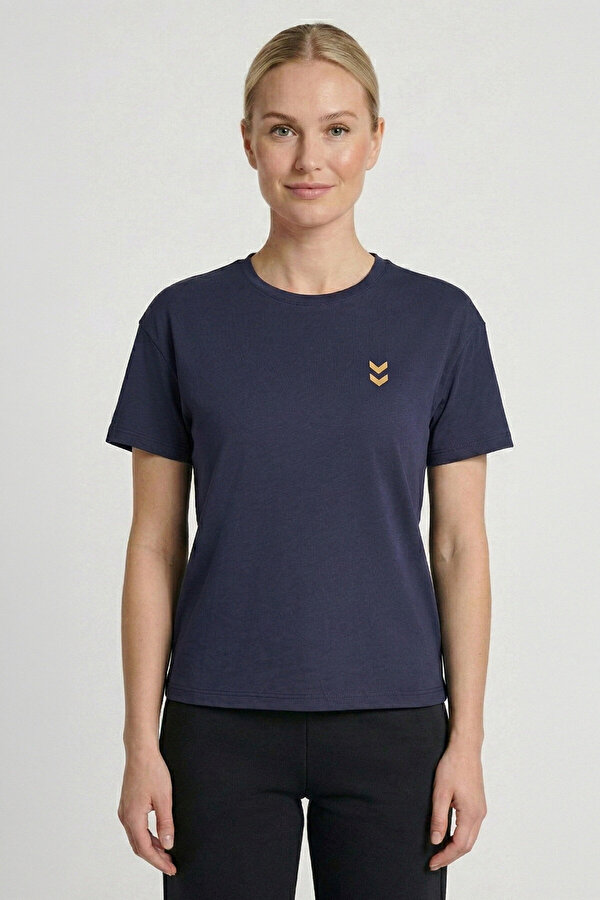 SAJAR KISA KOLLU TİŞÖRT Lacivert Kadın Tişört