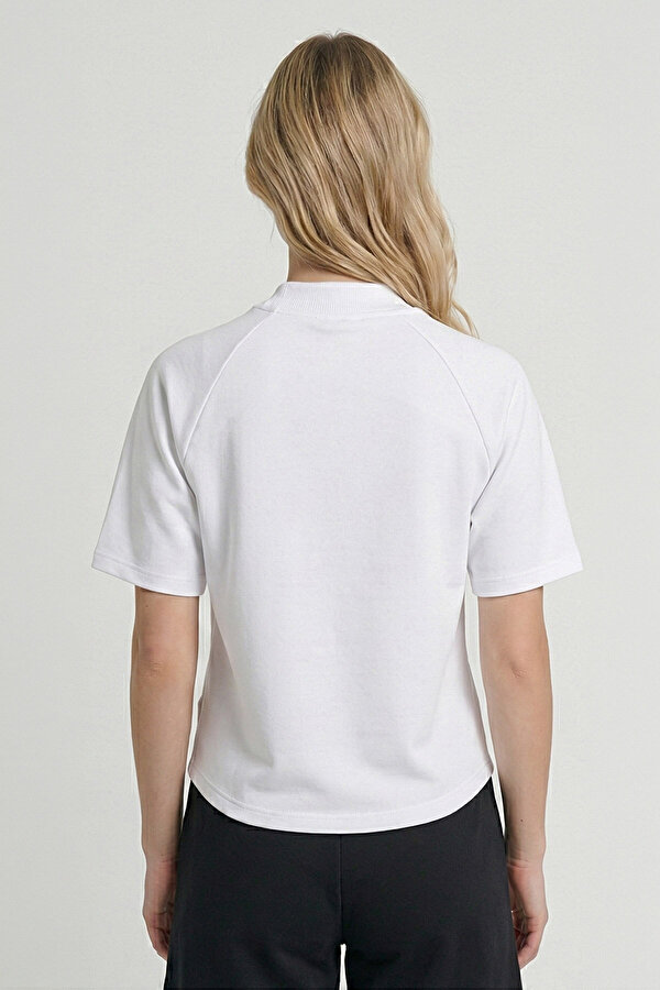 T-TECH W KISA KOLLU TİŞÖRT Beyaz Kadın Tişört