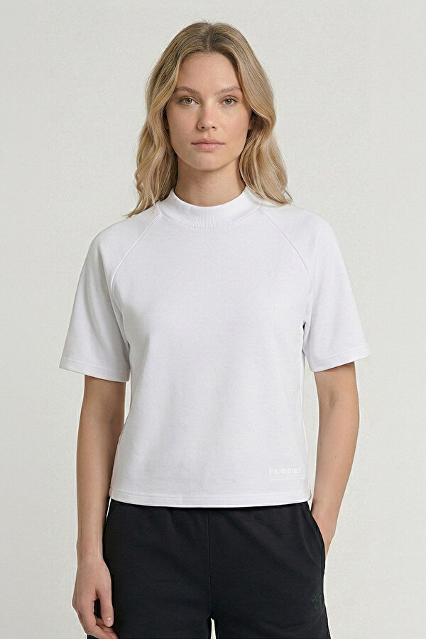 T-TECH W KISA KOLLU TİŞÖRT Beyaz Kadın Tişört