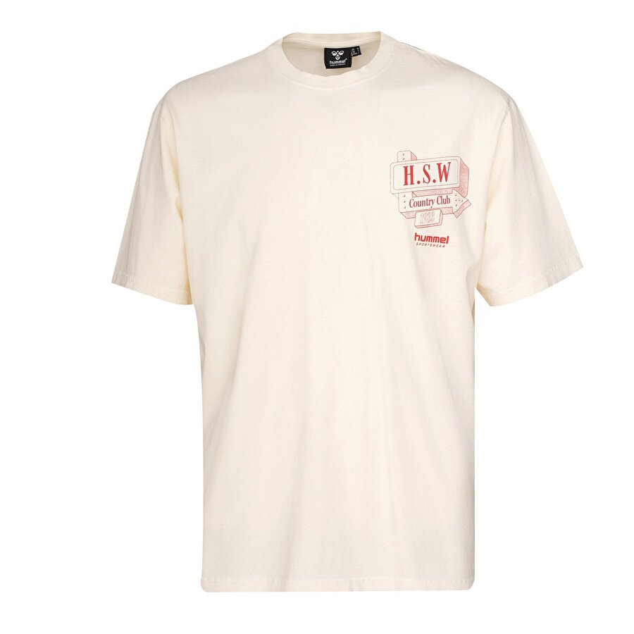 YANTAR OVERSİZE KISA KOLLU TİŞÖRT Ekru Erkek Tişört