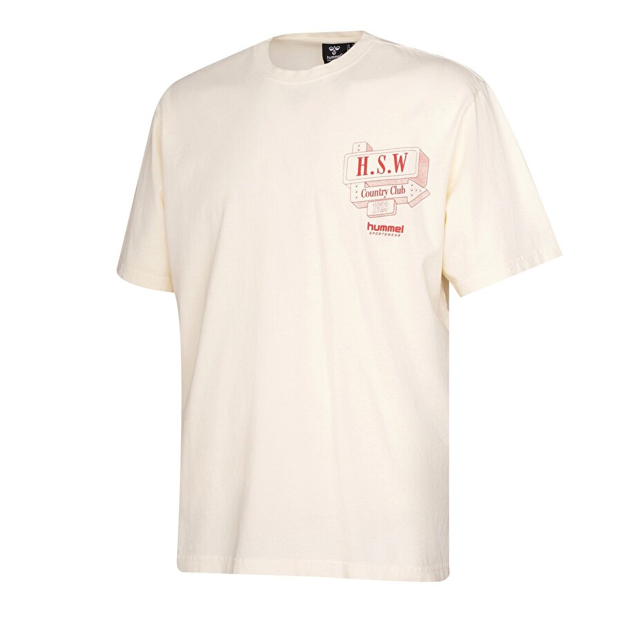 YANTAR OVERSİZE KISA KOLLU TİŞÖRT Ekru Erkek Tişört