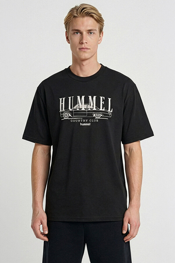 YERNO OVERSIZE KISA KOLLU TİŞÖRT Siyah Erkek Tişört