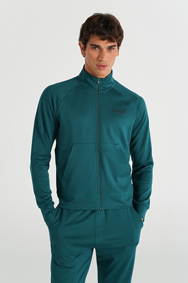 EVON FERMUARLI SWEATSHIRT Yeşil Erkek Sweatshirt