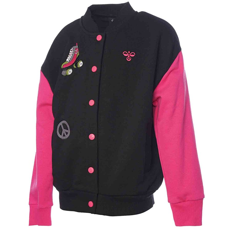 DAGNES BOMBER ÇOCUK FERMUARLI SWEATSHIRT Siyah Çocuk Fermuarlı Sweatshirt