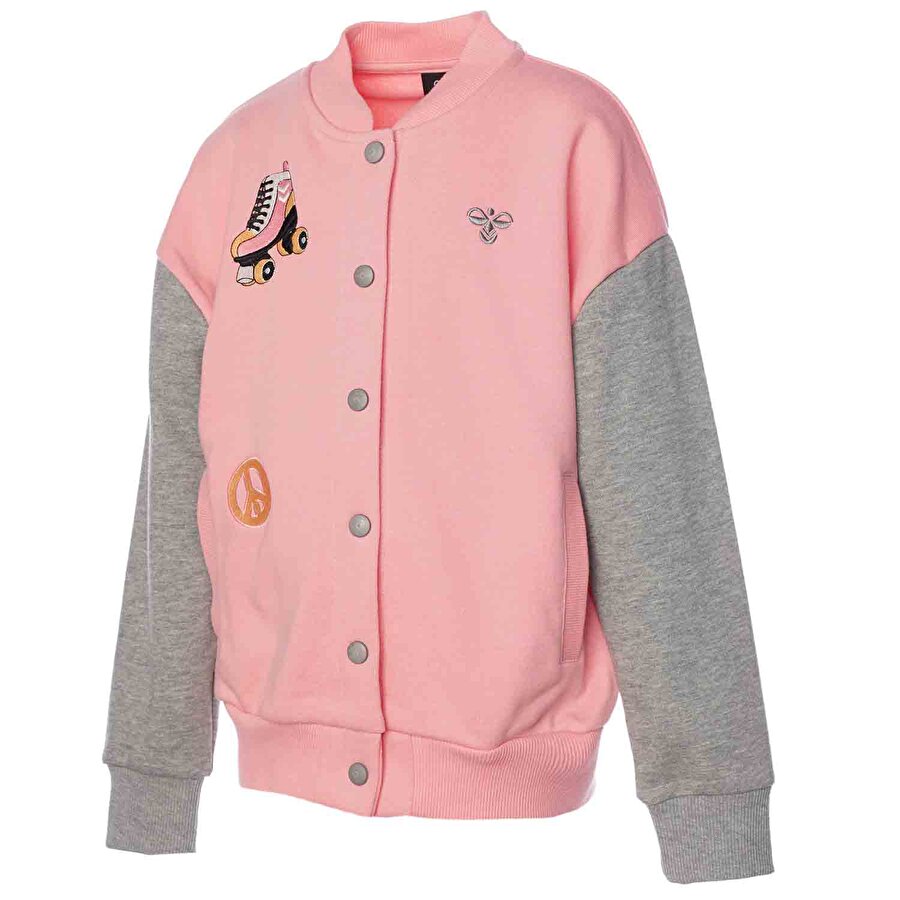 DAGNES BOMBER ÇOCUK FERMUARLI SWEATSHIRT Pembe Çocuk Fermuarlı Sweatshirt