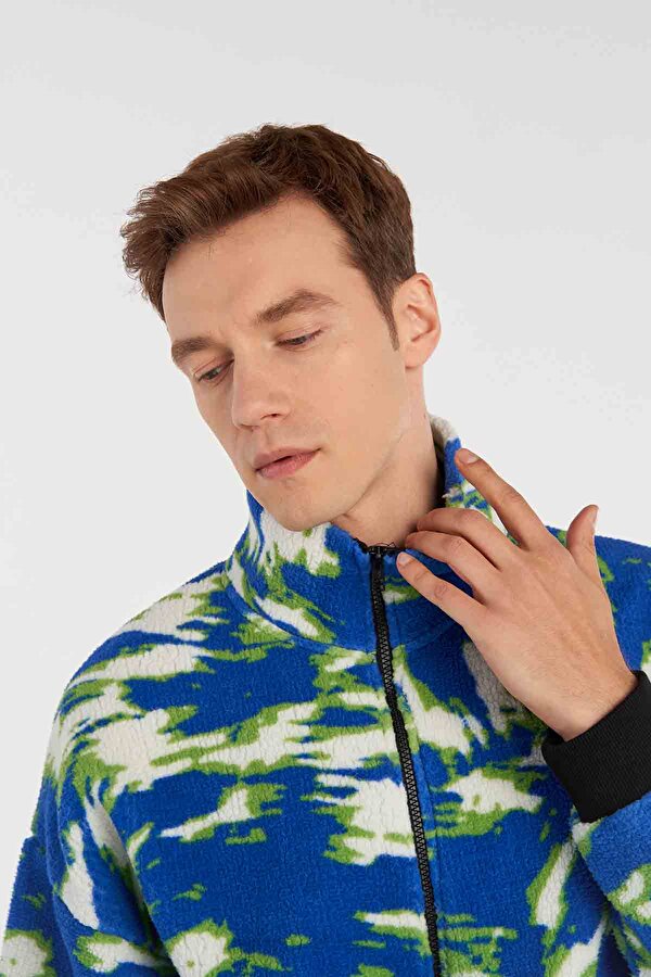 HIVER POLAR FERMUARLI SWEATSHIRT Mavi Erkek Fermuarlı Sweatshirt