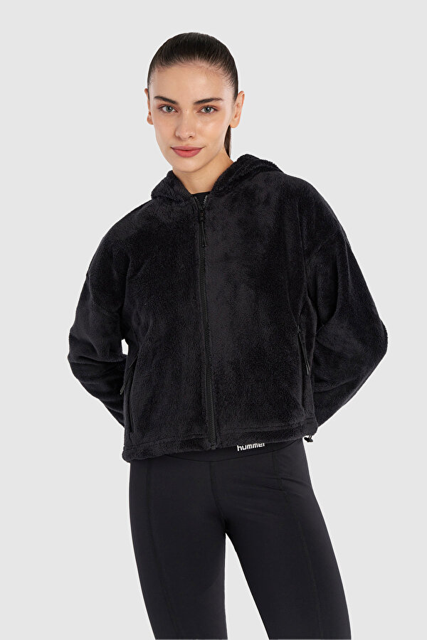 JANE POLAR FERMUARLI HOODIE Siyah Kadın Fermuarlı Hoodie