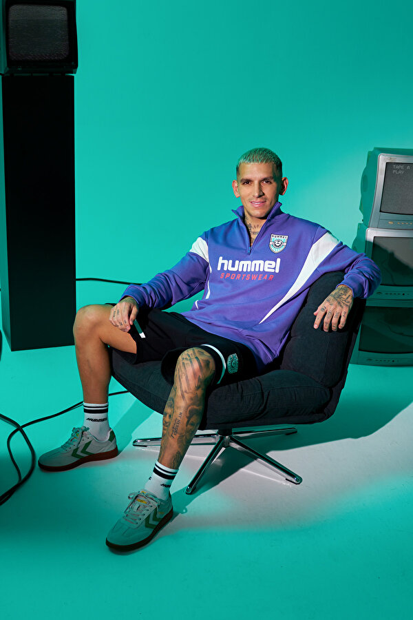 AJAN YARIM FERMUARLI SWEATSHIRT Kristal Mavi Erkek Sweatshirt