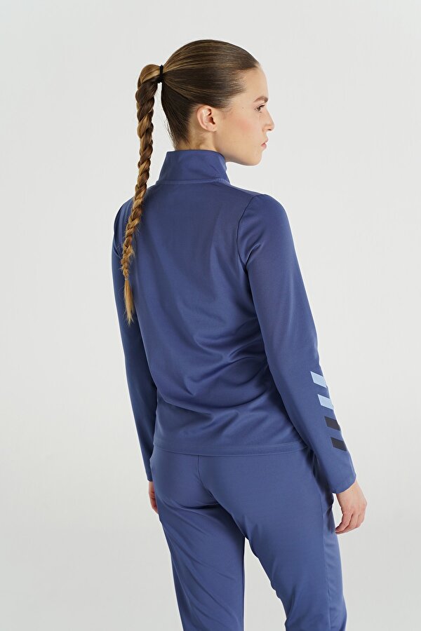 ALMIRA FERMUARLI SWEATSHIRT Kristal Mavi Kadın Sweatshirt