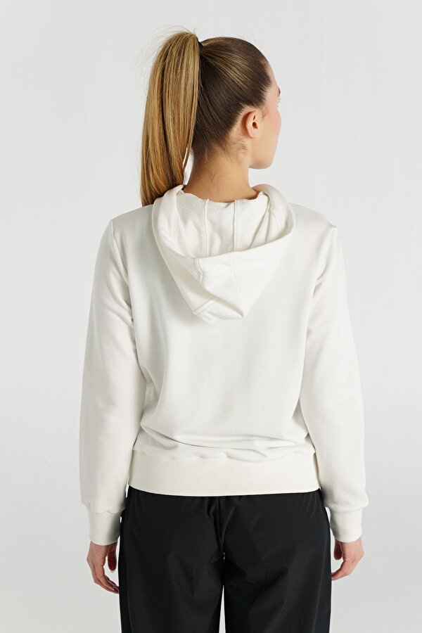 DORA FERMUARLI HOODIE Beyaz Kadın Hoodıe