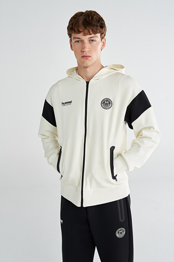 GLEX FERMUARLI HOODIE Ekru Erkek Hoodie