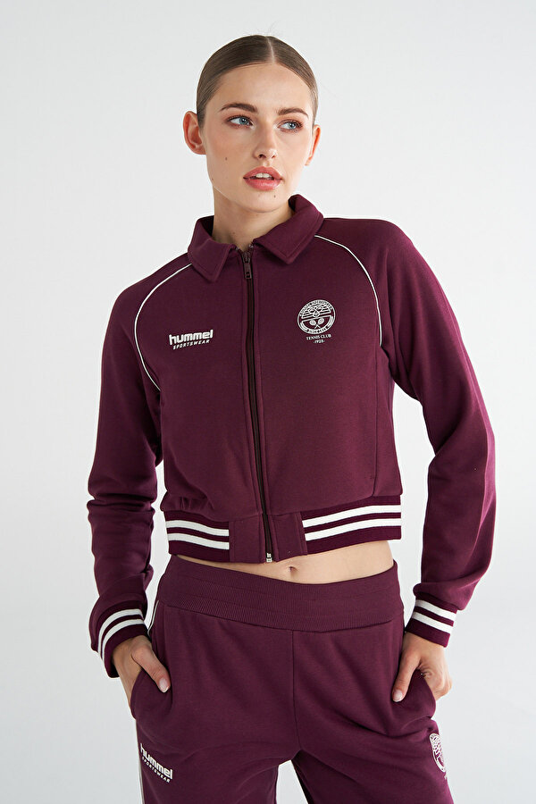 JAMAL FERMUARLI SWEATSHIRT Bordo Kadın Sweatshirt