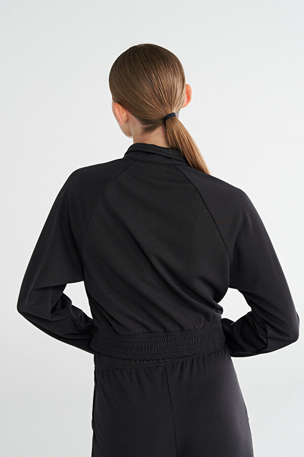 JED FERMUARLI SWEATSHIRT Siyah Kadın Sweatshirt