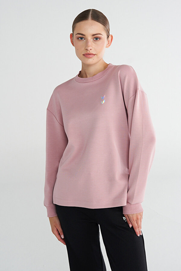 MELTON SWEATSHIRT Pembe Kadın Sweatshirt & Hoodie
