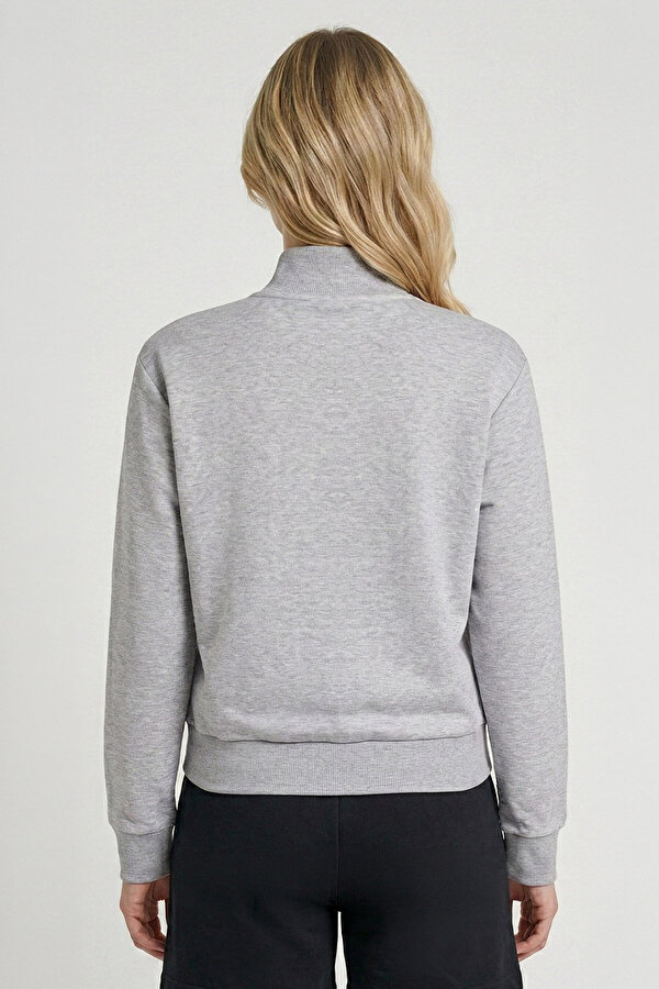 PULSE FEMALE FERMUARLI SWEATSHIRT Gri Kadın Fermuarlı Sweatshirt