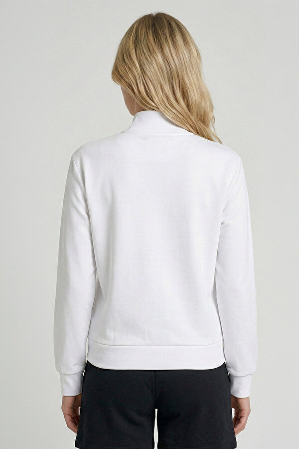 PULSE FEMALE FERMUARLI SWEATSHIRT Beyaz Kadın Fermuarlı Sweatshirt