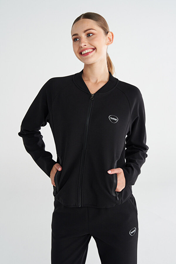 TECH FERMUARLI SWEATSHIRT Siyah Kadın Sweatshirt