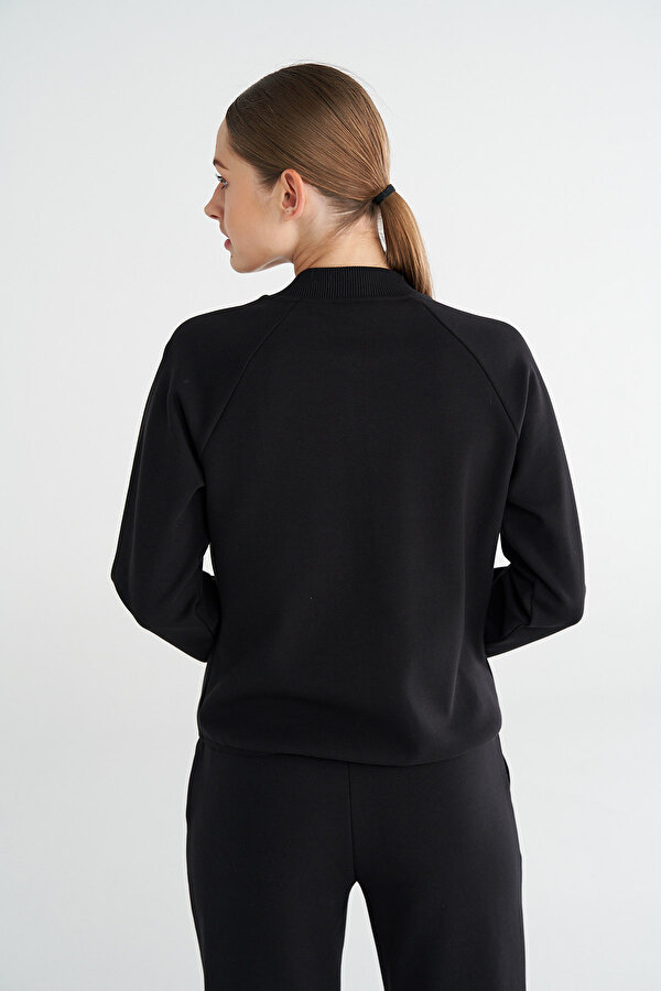 TECH FERMUARLI SWEATSHIRT Siyah Kadın Sweatshirt