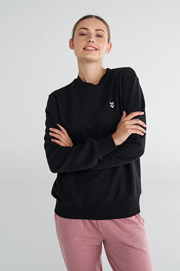 T-PULSE REGULAR CREW W NECK SWEATSHIRT Siyah Kadın Sweatshirt