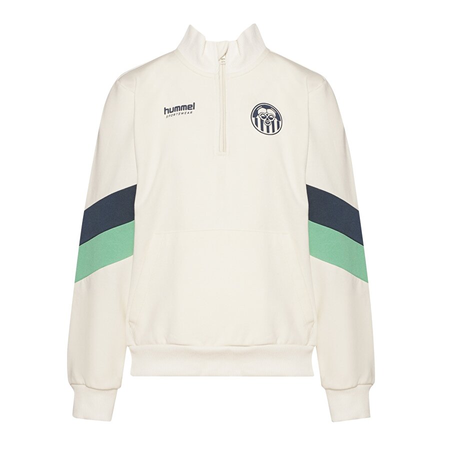 WALKES ÇOCUK YARIM FERMUARLI SWEATSHIRT Ekru Çocuk Hoodie