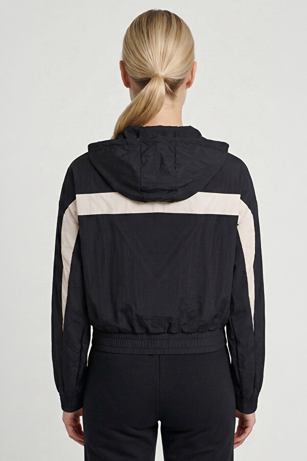 SAMBA FERMUARLI HOODIE Siyah Kadın Fermuarlı Hoodie