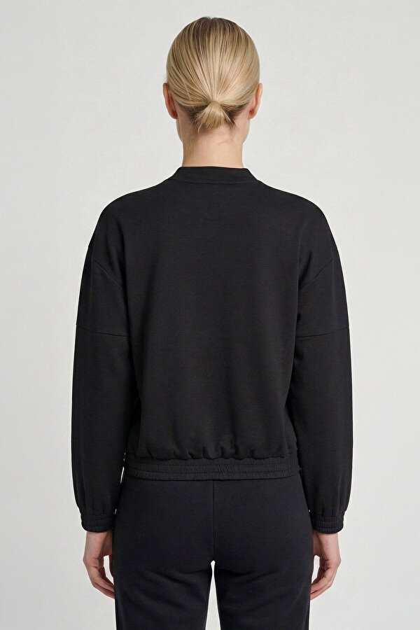 SARGENTO FERMUARLI SWEATSHIRT Siyah Kadın Fermuarlı Sweatshirt
