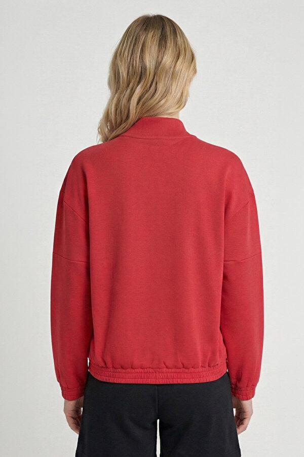 SARGENTO FERMUARLI SWEATSHIRT Kırmızı Kadın Fermuarlı Sweatshirt